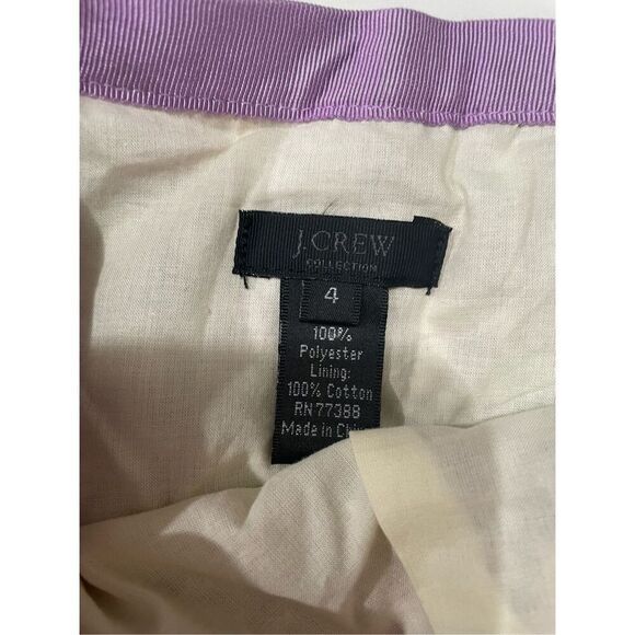 J. CREW SILVER LAVENDAR PURPLE  SEQUIN FAUX WRAP MINI SKIRT SIZE 4 - Picture 3 of 7